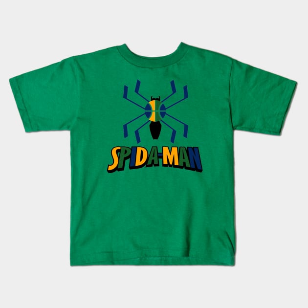 Spida-Man Mitchell, Utah Basketball Kids T-Shirt by FanSwagUnltd